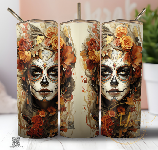 Day of the Dead sugar Doll, Fall colors