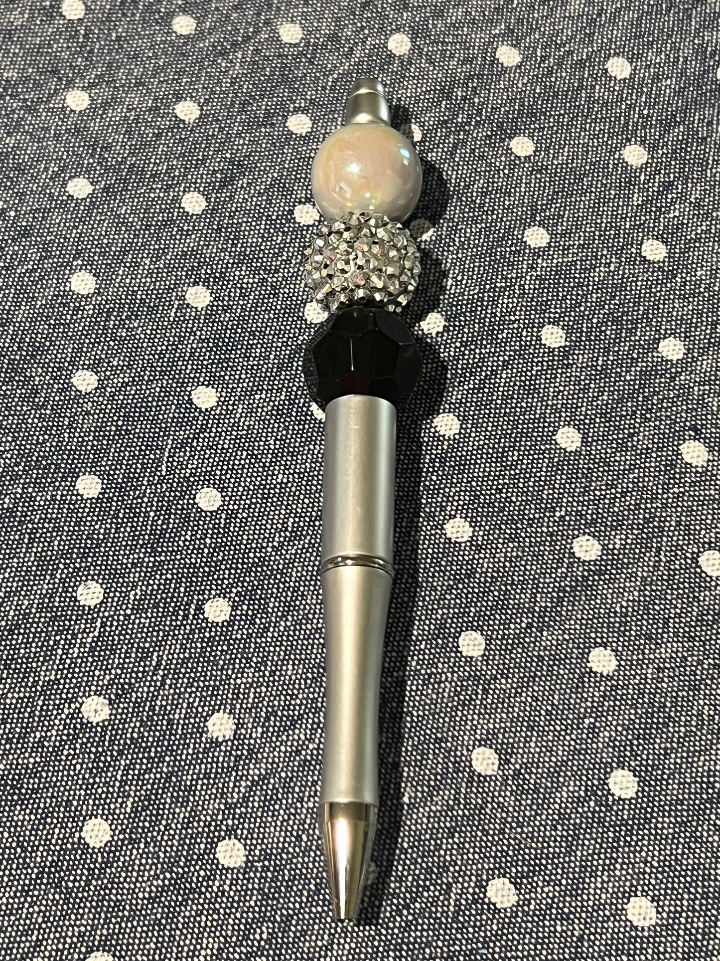 Silver Beaded Pen