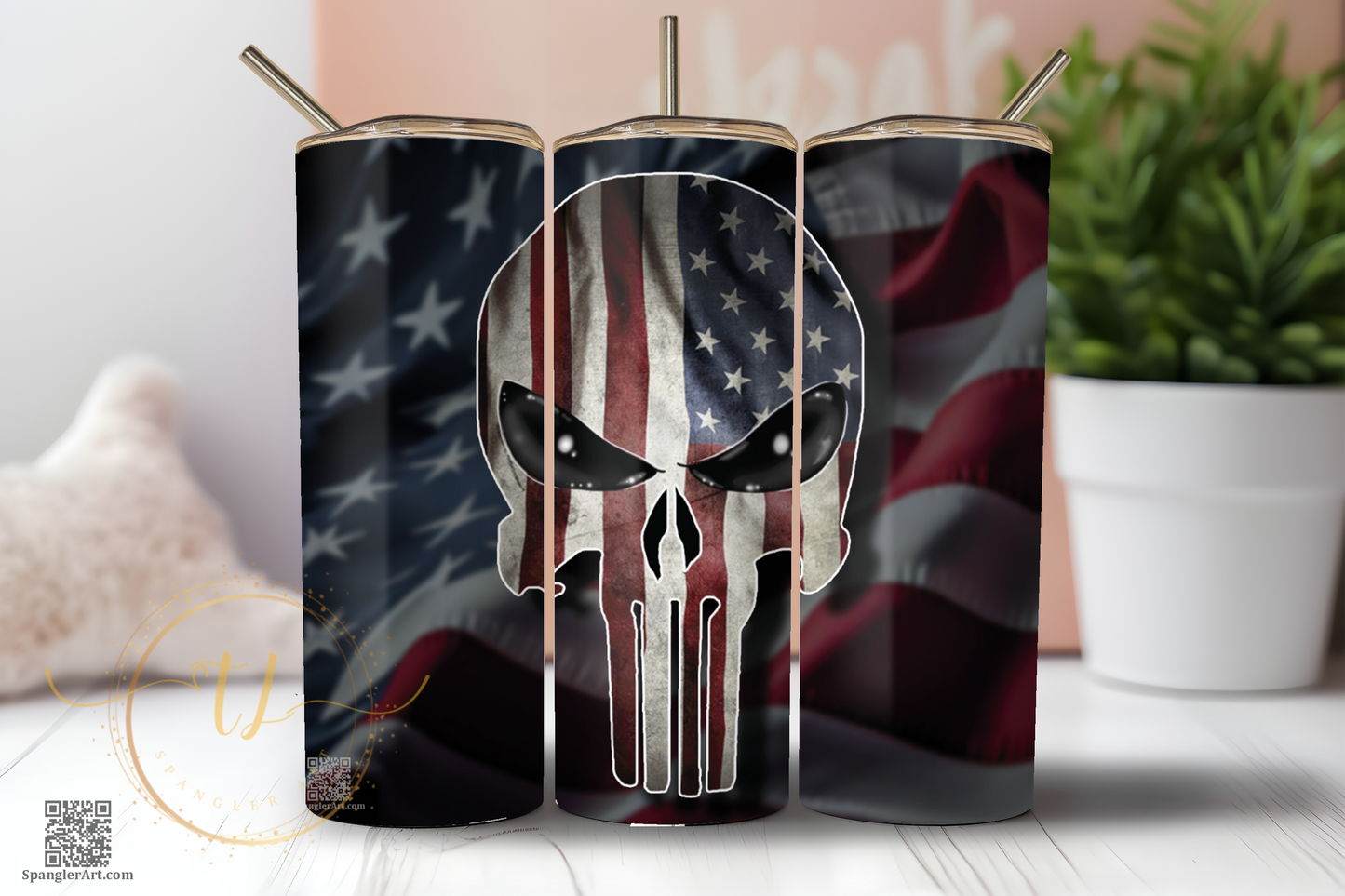 American Flag punisher Skull