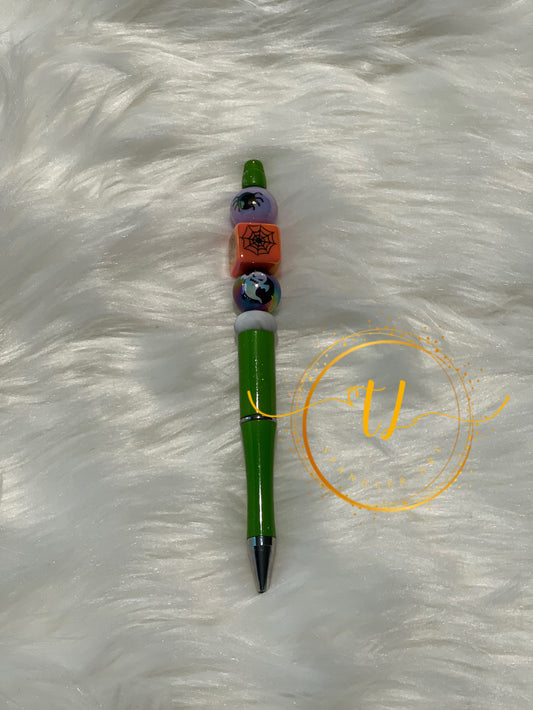 Sparkly Green Halloween Pen