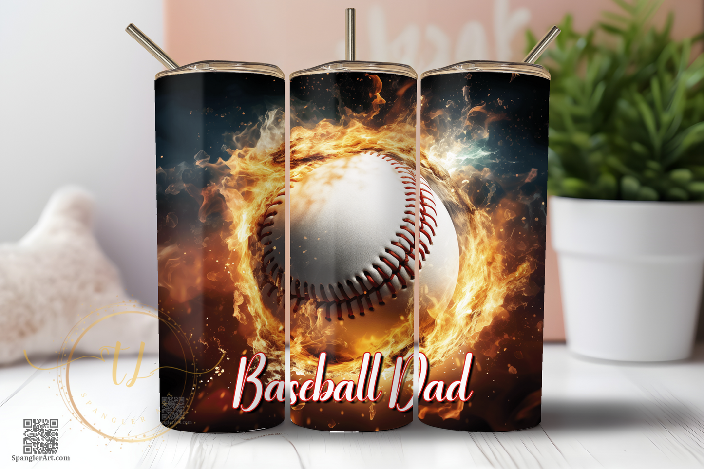 Flaming Baseball Dad