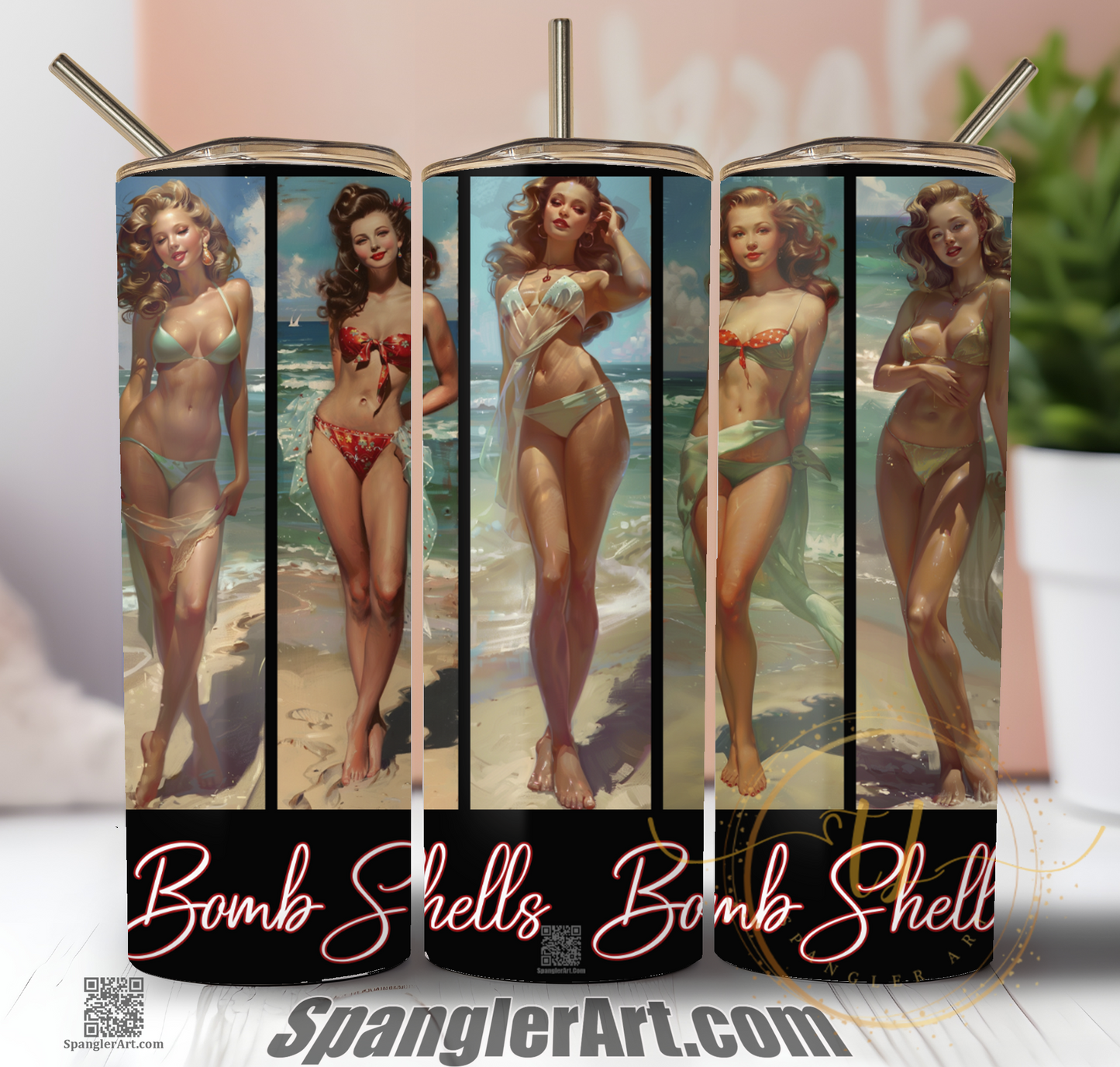 Bomb Shell Pin-Ups Tumbler