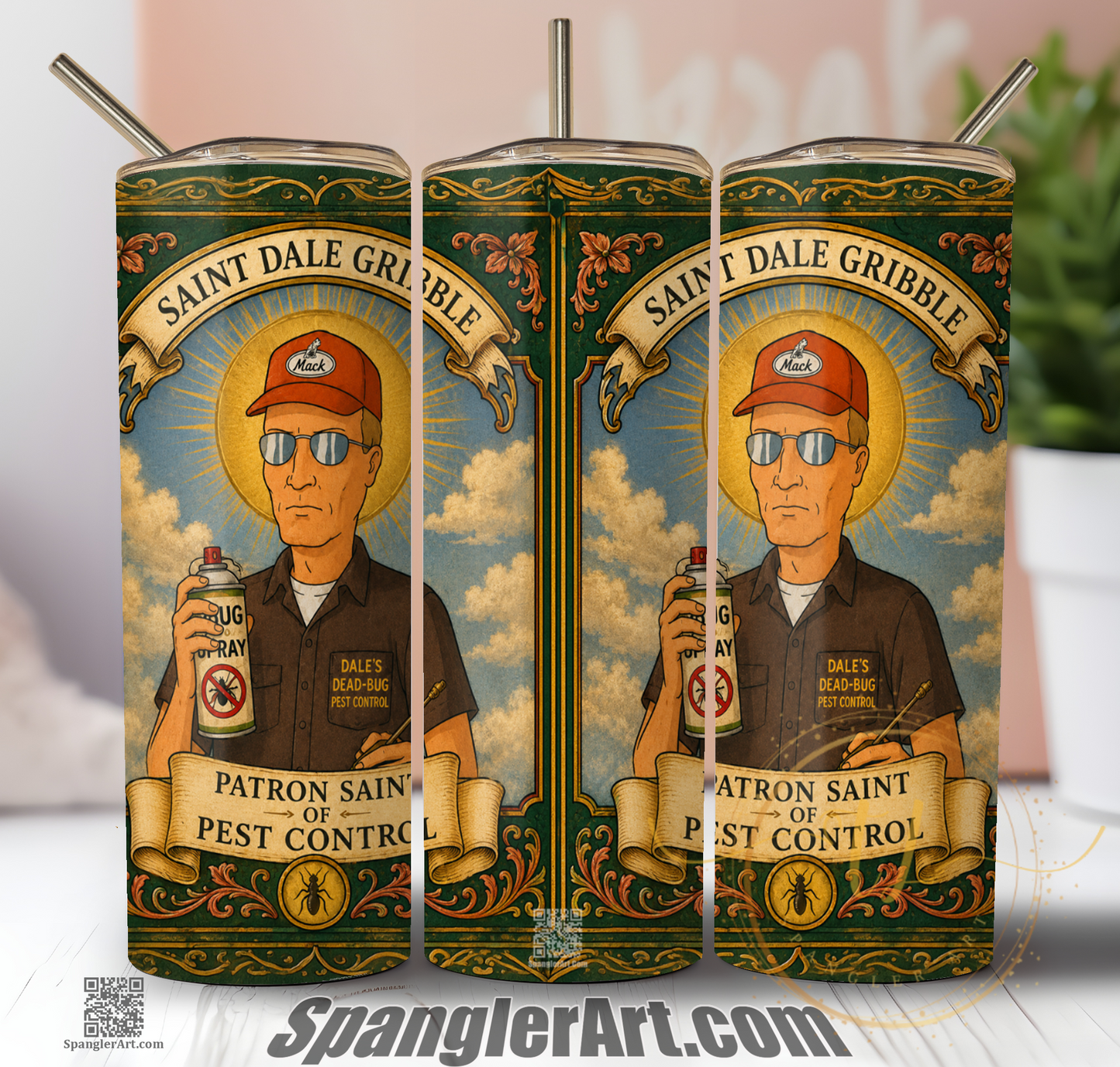 Dale Gribble from King of the Hill, Patron Saint of Pest Control Tumbler