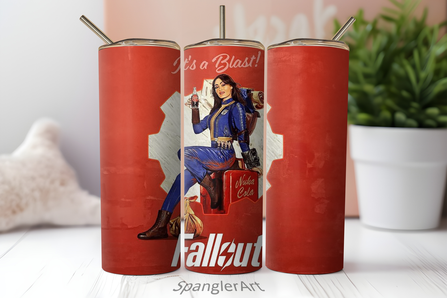 Fallout Girl. 20oz Stainless Steel, Double Walled Tumblers.