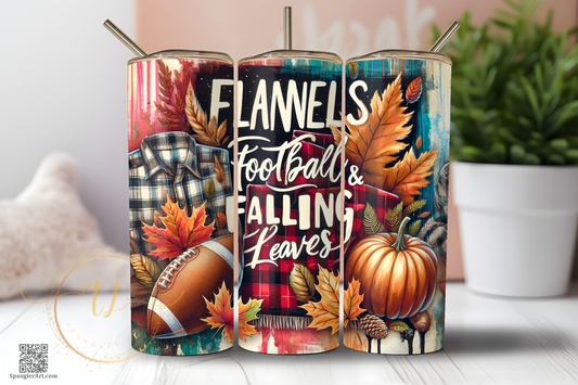 Flannel Football Falling Leaves