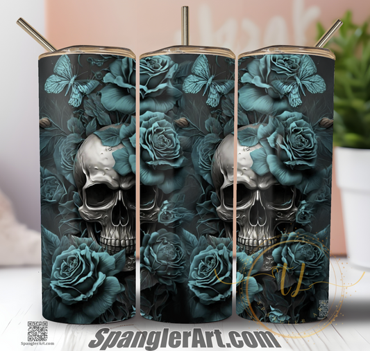 Skulls and Roses Tumbler