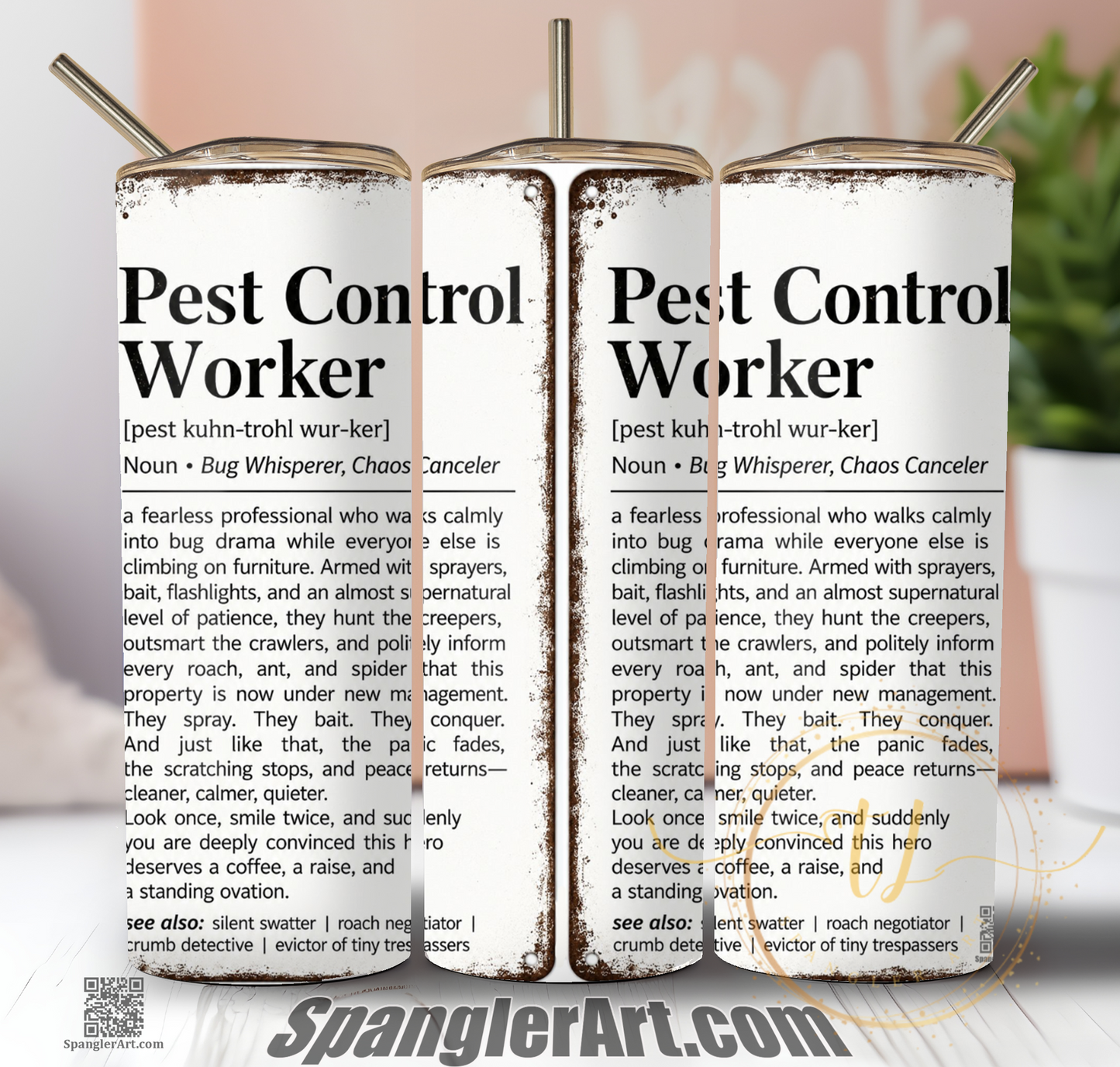 Pest control worker definition Tumbler
