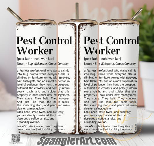 Pest control worker definition Tumbler