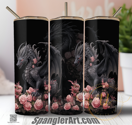 Pink Rose Dagon Tumbler