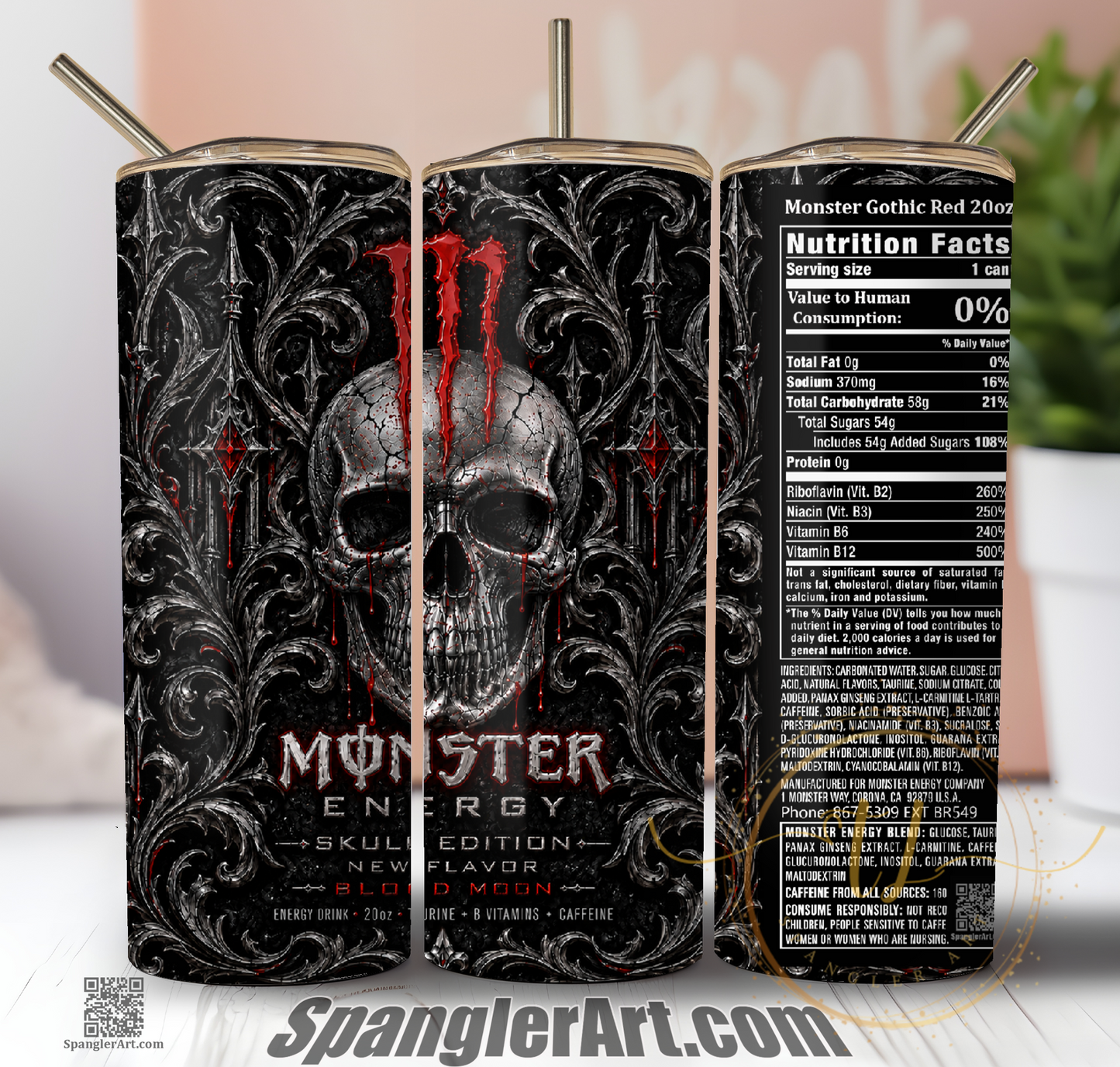 Blood Moon Monster Energy Drink Tumbler