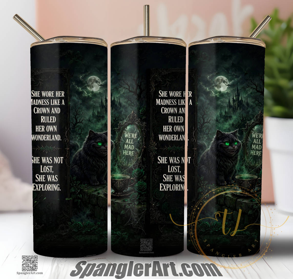 She was not lost Cheshire cat tumbler